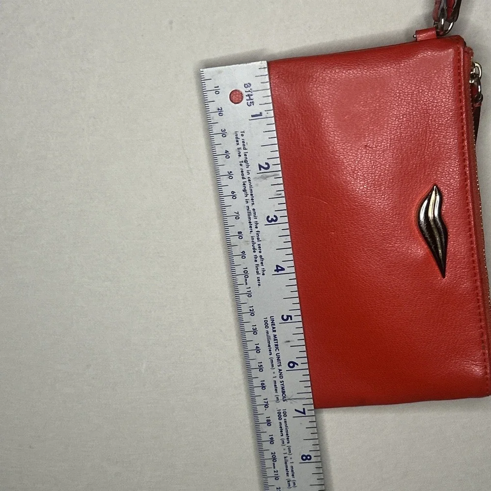 DVF‎ Diane Von Furstenberg Lips Small Wristlet Leather Pouch